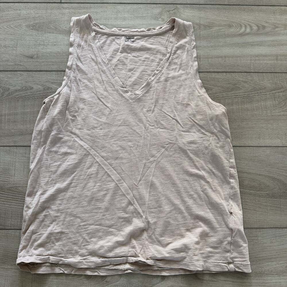 Madewell Womens M Blush Pink V-Neck Tank Top